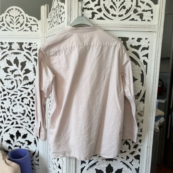 Muji Washed Oxford Stand Collar shirt - Picture 2 of 3